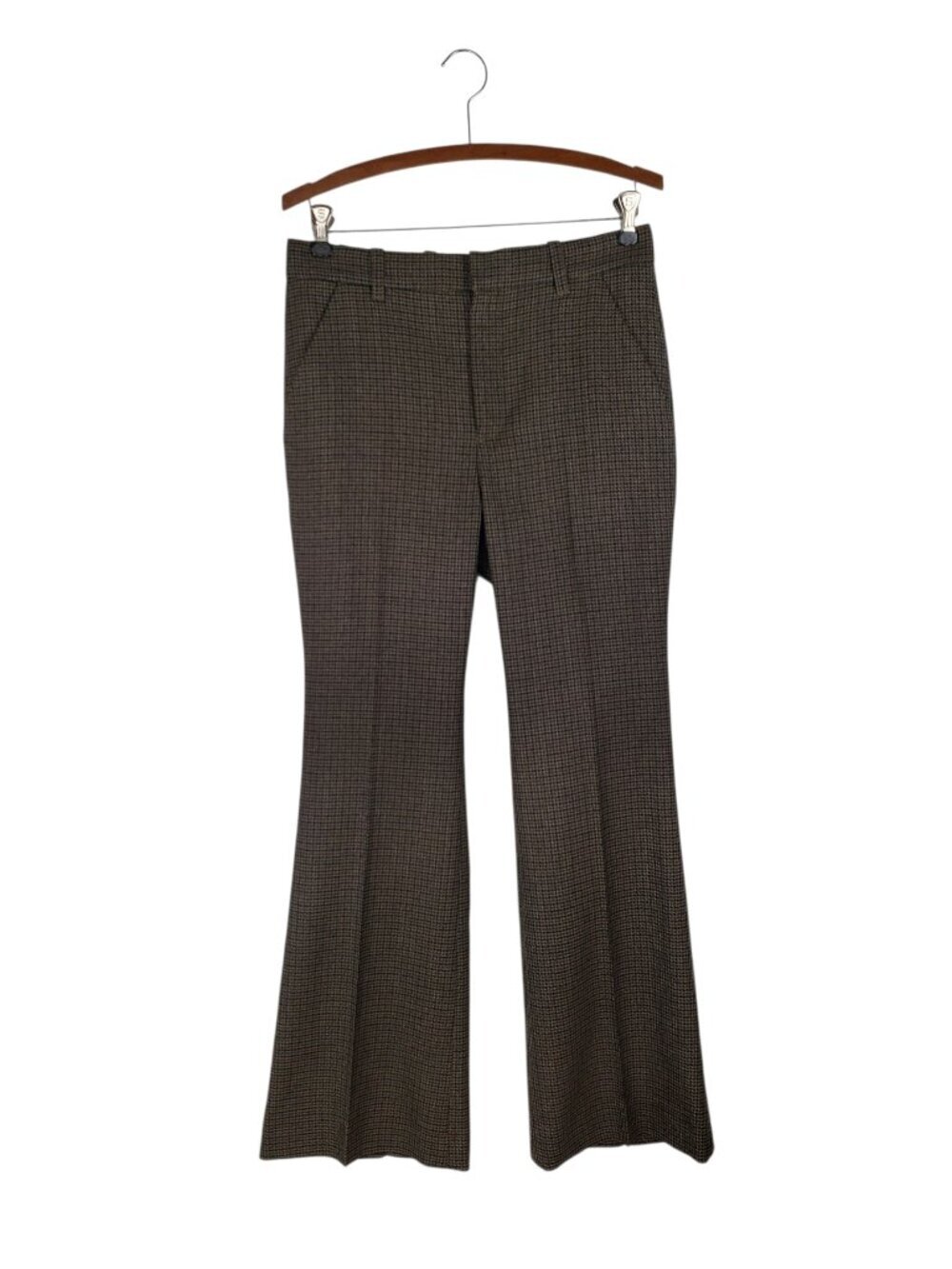 ALC Maizie Flare Mini Houndstooth Wool Trouser Pants Menswear Suiting Womens 6